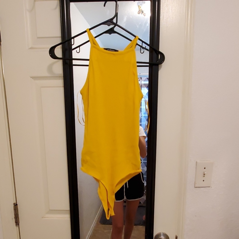 Yellow bodysuit